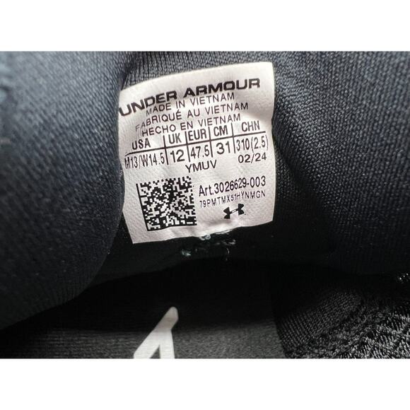 Under Armour HOVR Mega 2 MVMNT 'Black White Quartz' 3026629-003 Men's Size 13 - Picture 3 of 12